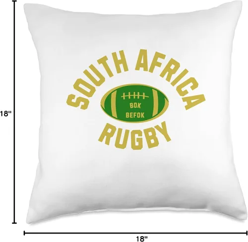 Miniatura 4 de South African Rugby South Africa Rugby África Sudafricana Rugby Bok befok - Almohada (18 x 18 pulgadas), multicolor