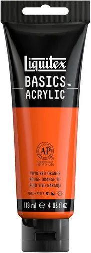 Miniatura 123 de Liquitex BASICS Pintura Acrílica, Botella de 400ml (13.5 oz), Blanco Titanio Titanio Blanco