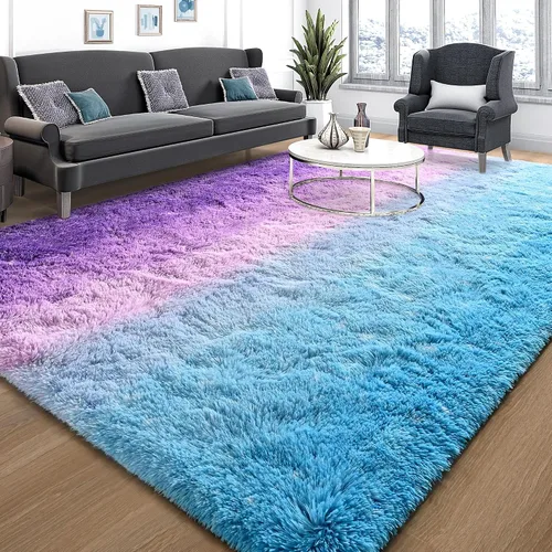 Miniatura 38 de Tepook Alfombra Súper Suave y Esponjosa para Dormitorio, Alfombras Modernas Peludas y Difusas para Niños para Sala de Estar, Alfombra de Felpa