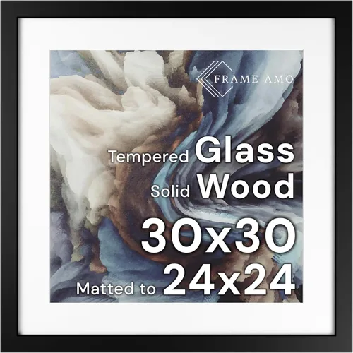 Miniatura 21 de Frame Amo Marco de póster de madera maciza de 13 x 19 pulgadas, color natural, tapete blanco para imagen de 11 x 17 pulgadas, parte frontal