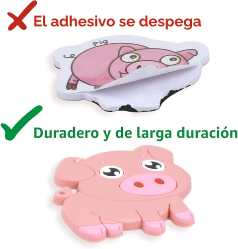 Miniatura 3 de SUPINEEDO Imanes de refrigerador para niños, lindos imanes de refrigerador de animales de granja para niños pequeños de 1-3 años, imanes
