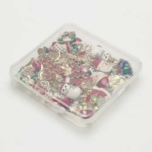 Miniatura 6 de 38pcs Christmas Pendant Charm for Necklace Bracelet Jewelry Making Clothes Sewing Bags Decoration Charm Diy Scrapbooking Supply (Christmas Styles 2)