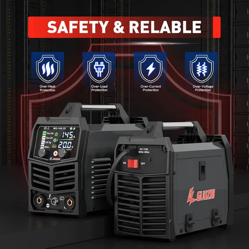 Miniatura 7 de GZ GUOZHI 145A Soldador MIG, Soldador 3 en 1 FLUX MIG/Lift TIG/ARC Soldador MIG Multi-Proceso, Máquina de Soldadura 110V, Soldador de Núcleo