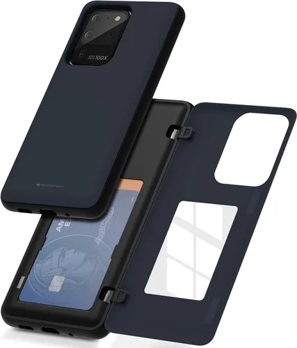 Miniatura 90 de GOOSPERY Funda tipo cartera para Samsung Galaxy S22 Ultra, [tarjetero] parachoques magnético de puerta con cierre automático, cubierta protectora