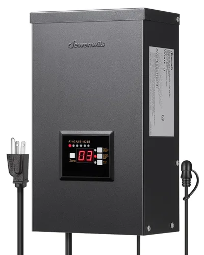 Miniatura 9 de DEWENWILS Transformador de bajo voltaje de 300 W con 3 salidas de control independientes, transformador de paisaje con temporizador y sensor