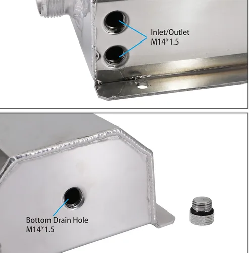 Miniatura 2 de Tapa de aluminio universal del depósito del tanque de expansión del desbordamiento del refrigerante de agua de la aleación 2L