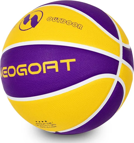 Miniatura 12 de Pelota de baloncesto para niños y jóvenes tamaño 4/5 25.5/27.5", Pelota de baloncesto de goma gruesa y duradera de alto rebote NEOGOAT tamaño 4/5