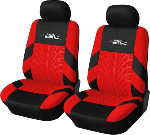 Miniatura 21 de AUTOYOUTH - Juego completo de fundas para asientos de auto, fundas para asientos delanteros y asiento trasero dividido para mujer, juego de Azul