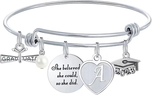 M MOOHAM Graduation Gifts for Her 2023, High School College Graduation Gifts Inspirational Graduation Bracelet