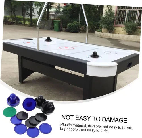 Miniatura 7 de Toddmomy 2 juegos de discos y palas de hockey de aire, asas de portería, remos accesorios de repuesto, empujadores de hockey de aire, paletas