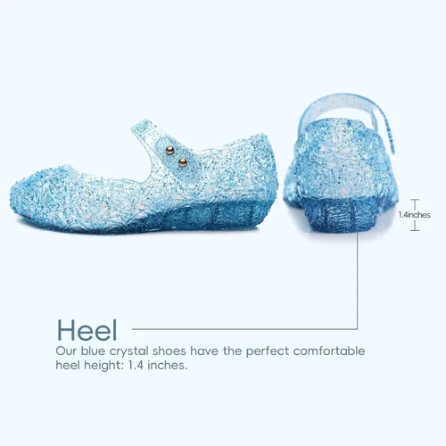 Miniatura 4 de YIBLBOX Zapatos de vestir de princesa con purpurina de Mary Jane para niñas