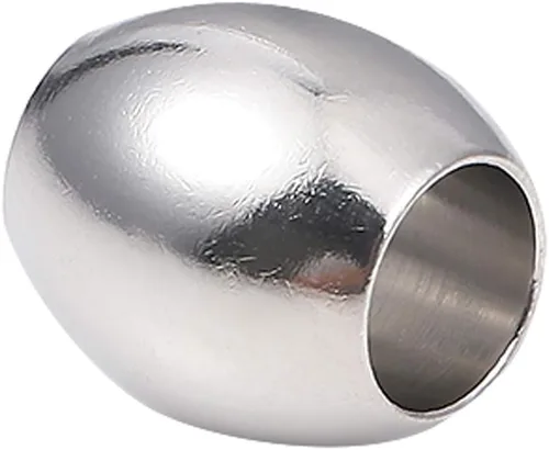 Miniatura 23 de BEADIA Cuentas espaciadoras de acero inoxidable de 0.197 x 0.157 in, redondas, sueltas, para hacer joyas, 100 unidades con agujero de 0.098 pulgadas