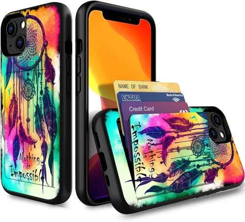 Miniatura 15 de Funda para iPhone Air, funda tipo cartera con ranura para tarjeta oculta, a prueba de golpes, TPU y PC, funda protectora de doble capa para iPhone
