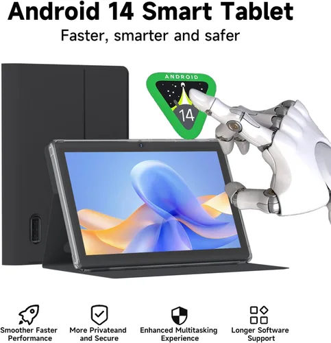 Miniatura 5 de PEICHENG Tablet Android 14.0 de 7", RAM 8GB(3+5Expand)+32GB ROM, Tabletas, Cámara Dual, Pantalla IPS de 1024 x 600, Expansión de 1TB, Tablet