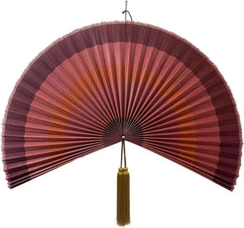 ChumDecor Decoración de pared para abanicos, decoración de abanicos chinos japoneses, cabecero colgante bohemio, ventilador plegable decorativo para