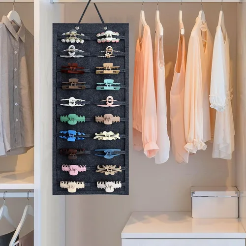 Miniatura 5 de SMUK Organizador de pinzas para mujeres, soporte colgante para pinzas de pelo para niñas, soporte de almacenamiento para horquillas de arcoíris