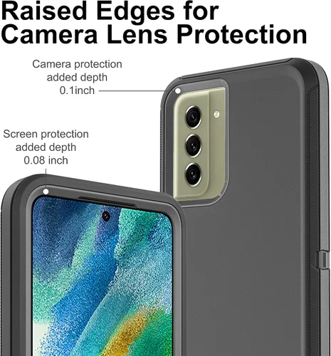 Miniatura 3 de Funda Samsung S21 FE 5G - Protección de cuerpo completo 3 en 1, película nano a prueba de explosiones [2 unidades], resistente a los golpes