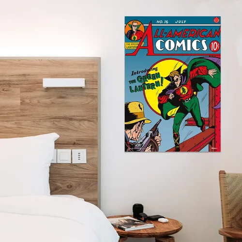 Miniatura 4 de MIGHTYPRINT DC Comics - Linterna verde - Arte de portada de cómic Origin Story - 80 aniversario - Arte de pared único de 17 x 24 pulgadas - No hecho