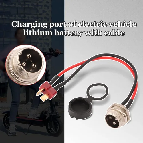 Miniatura 5 de Puerto de carga de scooter eléctrico con cubierta antipolvo, conector de puerto de carga compatible con Kugoo M4, M4Pro Scooter eléctrico