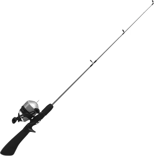 Zebco Dock Spincast carrete y caña de pescar, caña de pescar duradera de 42 pulgadas, carrete de pesca antirretroceso Quickset, color plateado