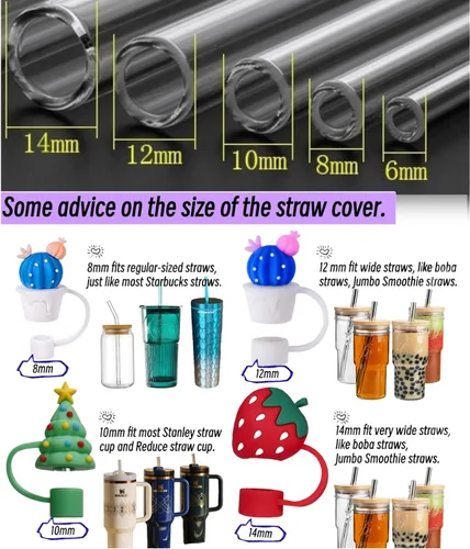 Miniatura 8 de 10 adornos de paja para gatos de 0.394 pulgadas, cubiertas de paja para vasos Stanley, accesorios divertidos y funcionales para los amantes
