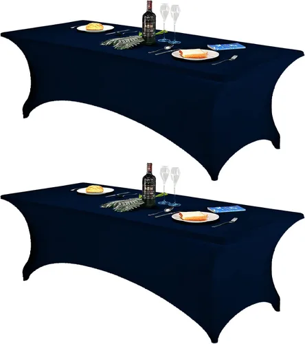 Miniatura 136 de FORLIFE - Funda de mesa de elastano, mantel ajustado de 4 pies para mesas rectangulares, funda elástica para patio, universal para bodas, banquetes