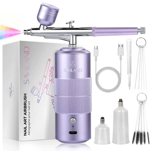 Miniatura 16 de Kit de Limpieza de Aerógrafo SAVILAND: Kit de Limpieza de Aerógrafo Instantáneo 240ml de 10S, Libre de Acetona con Bajo Olor, Incluye Cepillo