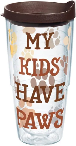 Miniatura 18 de Tervis My Kids Have Paws - Vaso con envoltura y tapa marrón, 16 onzas, transparente