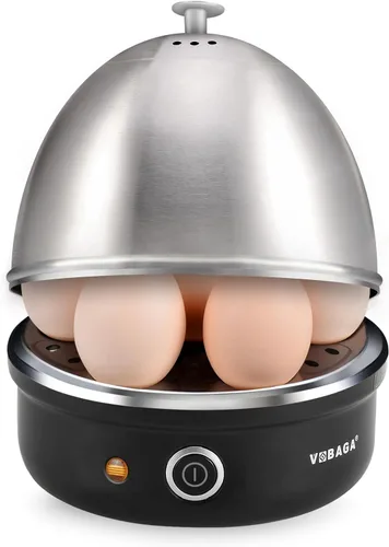 Miniatura 10 de VOBAGA Hervidor eléctrico de huevos, hervidor rápido de huevos con apagado automático para huevos suaves, medianos, duros, escalfados, al vapor