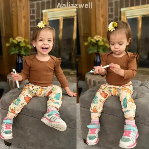 Miniatura 8 de Aalizzwell Conjunto de mameluco acanalado para bebé recién nacido prematuro para otoño e invierno