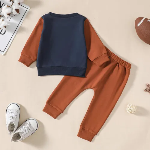 Miniatura 6 de Hoanselay Conjunto de sudadera de manga larga con capucha y pantalones de otoño e invierno para bebé niño