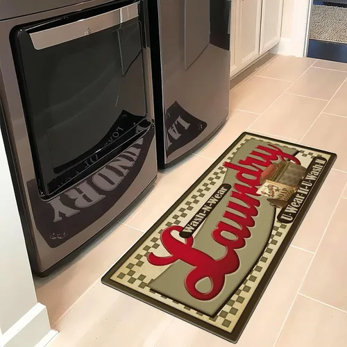 Miniatura 16 de Alfombra de cocina de 20 x 48 pulgadas, antigüedad, antideslizante, alfombra de goma natural duradera para cocina