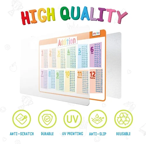 Miniatura 2 de merka Manteles individuales para niños, manteles individuales infantiles para mesa de comedor, manteles individuales educativos para niños, suma