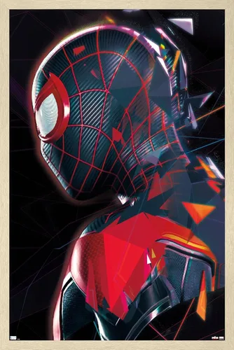 Miniatura 7 de Trends International Marvel's Spider-Man: Miles Morales - Póster de pared de perfil, 22.37 x 34.00 pulgadas, versión enmarcada en blanco