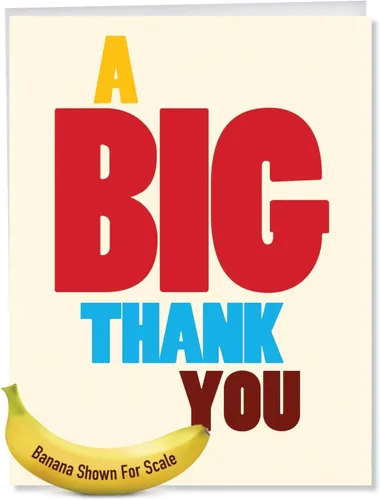 Miniatura 7 de NobleWorks - Tarjeta de felicitación de agradecimiento extra grande de nosotros de 8.5 x 11 pulgadas con sobre (paquete de 1) de gran tamaño Jumbo
