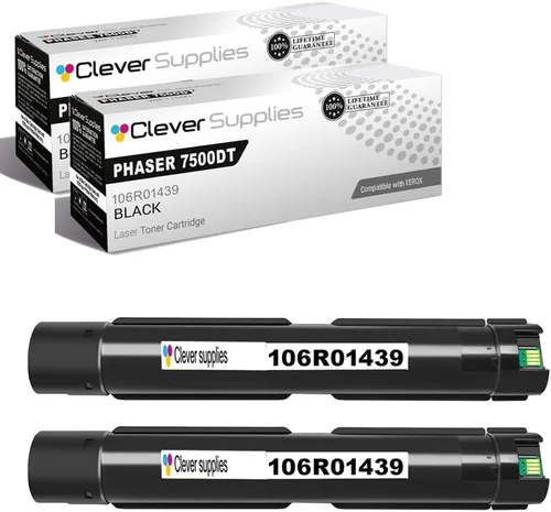 Miniatura 145 de CS compatible Xerox Phaser 6510/WorkCentre 6515 (106r03480) 2 cartuchos de tóner negro para Phaser 6510, WorkCentre 6515 2 negro