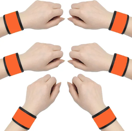 Miniatura 10 de Pulseras LED que brillan con luz para el brazo, bandas de muñeca intermitentes de alta visibilidad, luces de equipo de seguridad para ciclismo