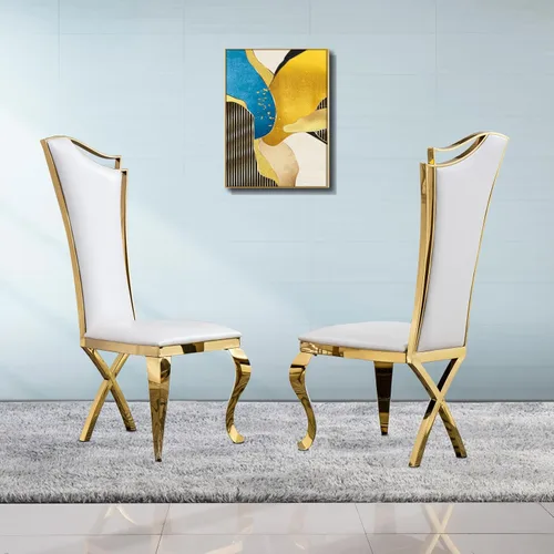 Miniatura 18 de ACEDÉCOR Juego de 2 sillas de comedor de terciopelo, sillas de cocina tapizadas de lujo negras con respaldo alto aerodinámico, modernas y hermosas