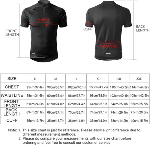 Miniatura 6 de INBIKE Mens Cycling Jerseys Moisture Wicking Short Sleeve Quick Dry Bike Jersey Long Sleeve Running Tops Breathable
