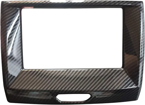 Miniatura 2 de ruihe Cubierta de marco de navegación central interior de color de fibra de carbono compatible con Ford Ranger 2015 2016 2017 2018 2019 2020 2021
