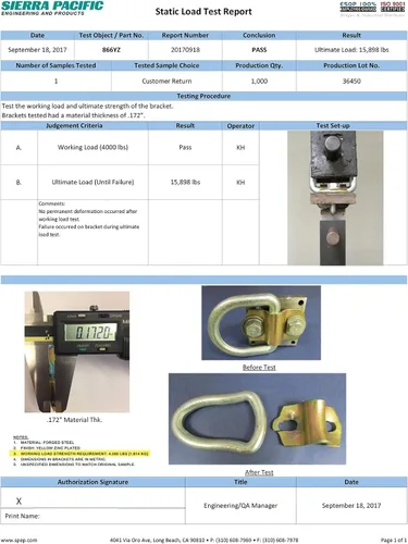 Miniatura 4 de Pesada 12,240 lb Cap. Tiedown y placa trasera w/2 – 1/2" hardware, Paquete de 2