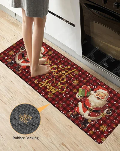 Miniatura 3 de Tapete de baño de Navidad para bañera, antideslizante, de secado rápido y absorbente, tierra de diatomeas, fregadero, dormitorio, cocina, lavable