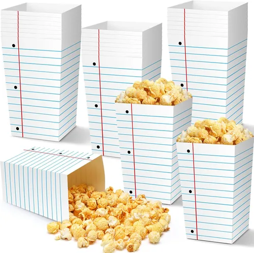 Harloon 24 cajas de palomitas de maíz, regalo de agradecimiento al profesor, contenedor de palomitas de maíz de graduación a granel, regalos de fin