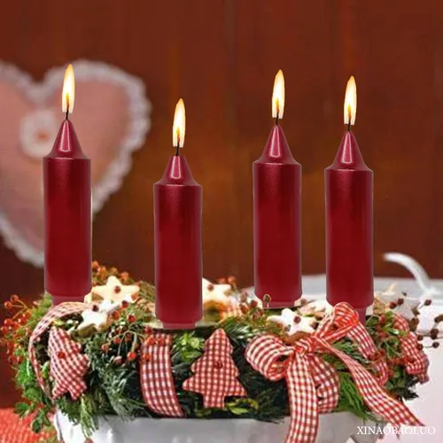 Miniatura 29 de Velas en espiral de Navidad, velas cónicas doradas, 10 pulgadas, sin perfume, para regalo de invierno, vacaciones, Navidad, decoración del hogar
