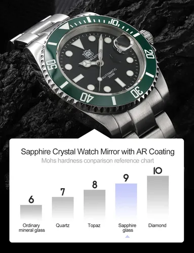Miniatura 3 de Steeldive - Reloj automático para hombre SD1953 de acero inoxidable NH35 de movimiento de 984.3 ft de buceo