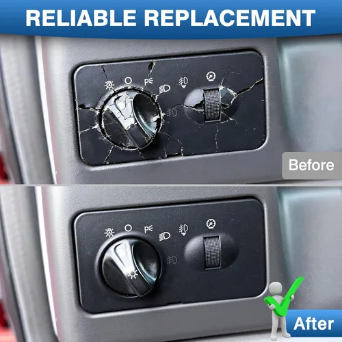 Miniatura 6 de Interruptor de faros compatible con Ford F250 F350 F450 F550 Super Duty 2002 2003 2004, diseño de 9+4 pines para camiones con faro delantero