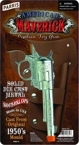 Miniatura 10 de PARRIS CLASSIC QUALITY TOYS EST. 1936 - Conjunto de Pistola y Funda Jesse James, Pistola de Juguete de Metal Fundido Sólido a Presión, Incluye