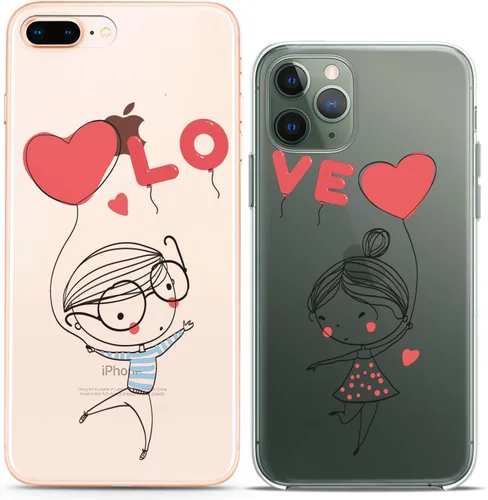 Miniatura 10 de Fundas a juego para parejas compatibles con iPhone 16 15 14 13 12 11 Pro Max Mini Xs X 6s 8 Plus 7+ Xr 10 SE 5 Bad Good Relationship Best Friend
