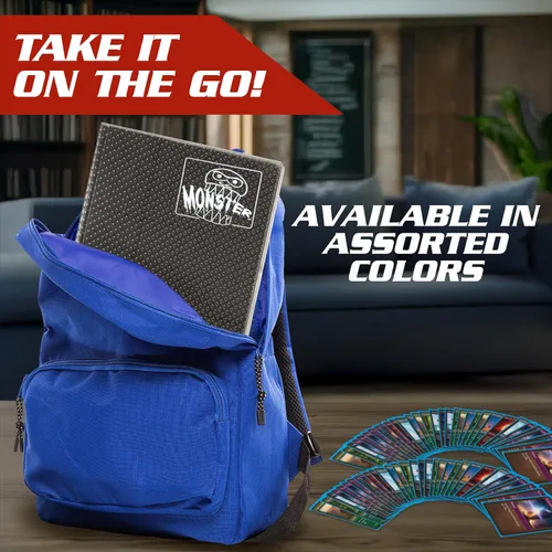 Miniatura 6 de Monster Binder - Álbum de tarjeta coleccionables, 9 bolsillos para tarjetas, retiene 360 de Yugioh, Magic, y Pokémon Páginas blancas Holofoil