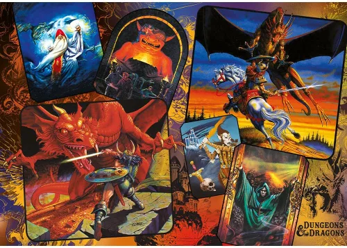 Miniatura 2 de Trefl Dungeons & Dragons Prime - Rompecabezas de 1000 piezas The Origins of Dungeons & Dragons de 27 x 19 pulgadas para fanáticos de la fantasía